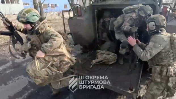 Ukrajinští vojáci v Doněccké oblasti
