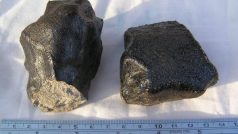 Meteority Bunburra Rock Hole nalezené během první expedice v říjnu 2008