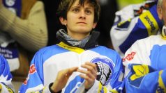 Finále play off hokejové extraligy, 4. zápas HC Škoda Plzeň - PSG Zlín 14. dubna v Plzni. Rychlobluslařka Martina Sáblíková mezi diváky.