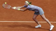 Petra Kvitová v duelu s Francouzkou Rezaiovou