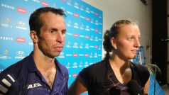 Radek Štěpánek a Petra Kvitová po utkání smíšené čtyřhry proti Španělsku