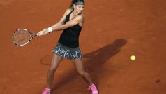 Lucie Šafářová během prvního kola na Roland Garros