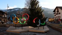 Olympijské symboly v Cortině d&#039;Ampezzo