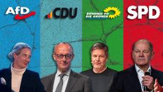 Pětice německých stran s nejvyššími preferencemi. Aliance Sahry Wagenknechtové (BSW) ale v poslední době zapadla mezi FDP a Die Linke bojující kolem pětiprocentní hranice