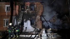 Ruský dronový útok v Charkově zasáhl obytné budovy (fotografie ze 3. dubna 2025)