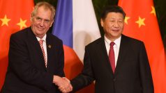 Český prezident Miloš Zeman a jeho čínský protějšek Si Ťin-pching