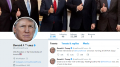 Twitterový účet Donalda Trumpa. Ilustrační foto.