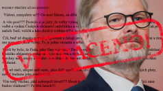Další ze série lživých a zavádějících e-mailů šíří konspirační teorie o tom, že premiér Petr Fiala (ODS) hodlá vyhrát volby díky státním občanstvím „sudeťáků“