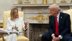 Americký prezident Donald Trump přijal pozvání italské premiérky Giorgie Meloniové do Itálie