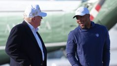Prezident USA Donald Trump a hvězda NFL Saquon Barkley