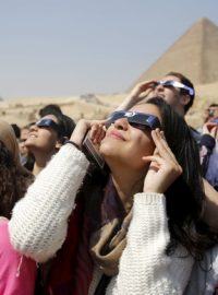 Zatmění Slunce pozorovali také obyvatelé Egypta