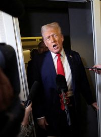 Donald Trump na palubě Air Force One