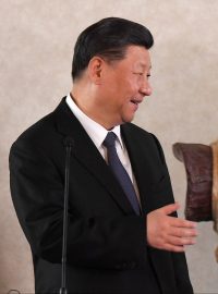 Čínský prezident Si Ťin-pching a jeho italský protějšek Sergio Mattarella v Římě