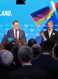 Štáb AfD po oznámení volebních výsledků