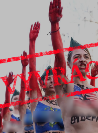 Protest organizace Femen je v dezinformačních zprávách nesprávně rámovaný jako „předvoj banderovců“, proti kterému se prý v budoucnu budeme muset umět bránit