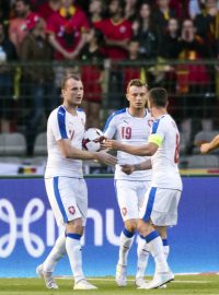 Čeští reprezentanti v přípravném utkání proti Belgii