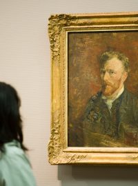 Autoportrét Vincenta van Gogha ve van Goghově muzeu v Amsterdamu