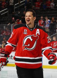Patrik Eliáš v roce 2017 na rozbruslení před utkáním New Jersey Devils s New York Islanders