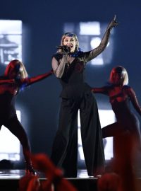 Aiko reprezentující Českou republiku s písní „Pedestal“ během druhé generální zkoušky před druhým semifinále 68. ročníku Eurovision Song Contest (ESC) v Malmö Areně ve švédském Malmö ve středu 8. května 2024